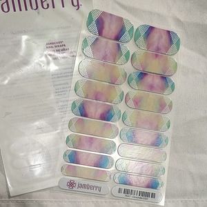 Jamberry New Coachella watercolor nail wraps full sheet